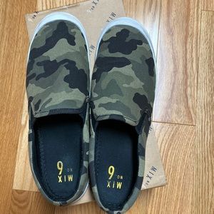 Cute camo slide on sneakers